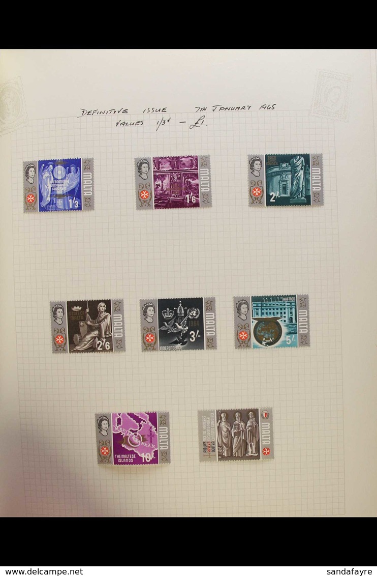 1953-1995 COMPREHENSIVE SUPERB MINT COLLECTION In An Album, All Different, Almost COMPLETE For The Period (only 1956-58  - Malta (...-1964)