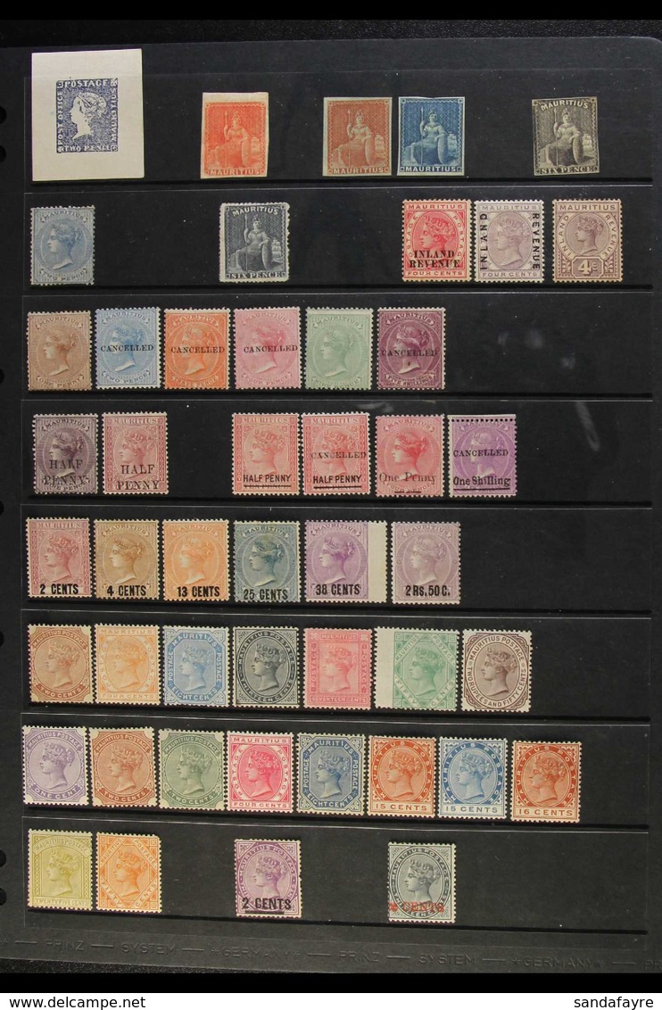1858-1904 MINT COLLECTION On Stock Pages, All Different, Inc 1858-62 6d (4 Large Margins), 1859-61 6d, 1860-63 2d Unused - Mauritius (...-1967)
