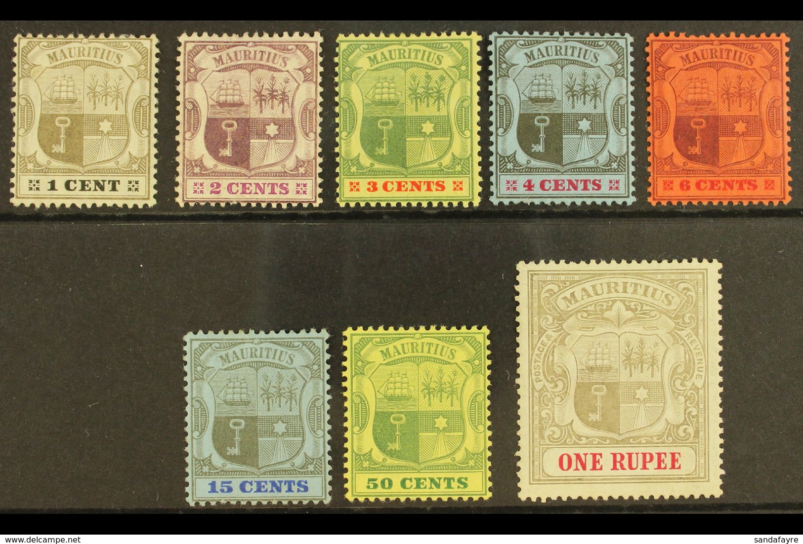 1904-07 Arms Set, SG 164/75, Fine Mint (8 Stamps) For More Images, Please Visit Http://www.sandafayre.com/itemdetails.as - Mauritius (...-1967)