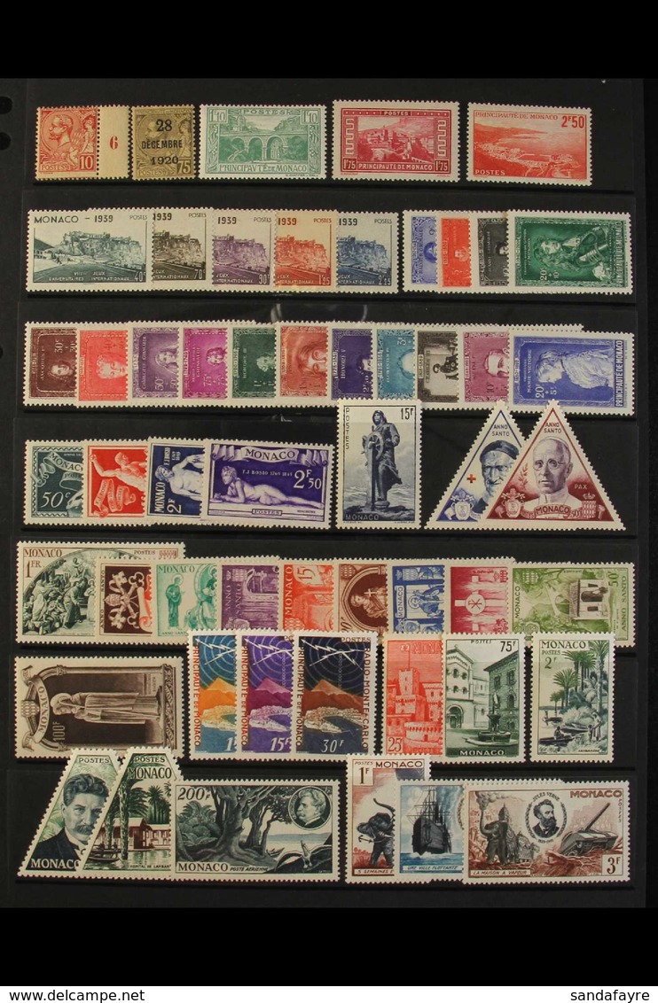 1901-59 NEVER HINGED MINT SELECTION Includes 1924-33 1f.10 Green, 1933-7 1f.75 Carmine, 1939 5f+5f Vermilion, 1942 Princ - Andere & Zonder Classificatie