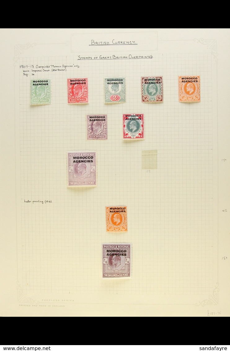BRITISH CURRENCY 1907-56 FINE MINT COLLECTION Written Up On Pages, With 1907-13 Set To 2s 6d, Harrison 4d, Somerset 2s 6 - Other & Unclassified