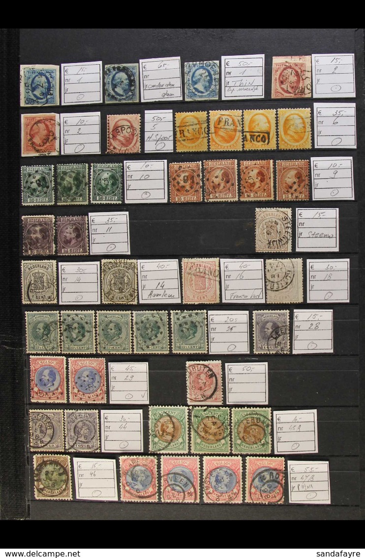 1852-1910's INTERESTING FINE USED RANGES WITH POSTMARK INTEREST. An Attractive Selection On Stock Pages, Inc 1852-63 5c  - Andere & Zonder Classificatie