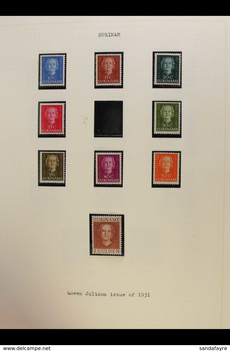 SURINAM 1950-1975 All Different NEVER HINGED MINT Collection, Largely Complete For The Period. Note 1951 Juliana Defin S - Other & Unclassified