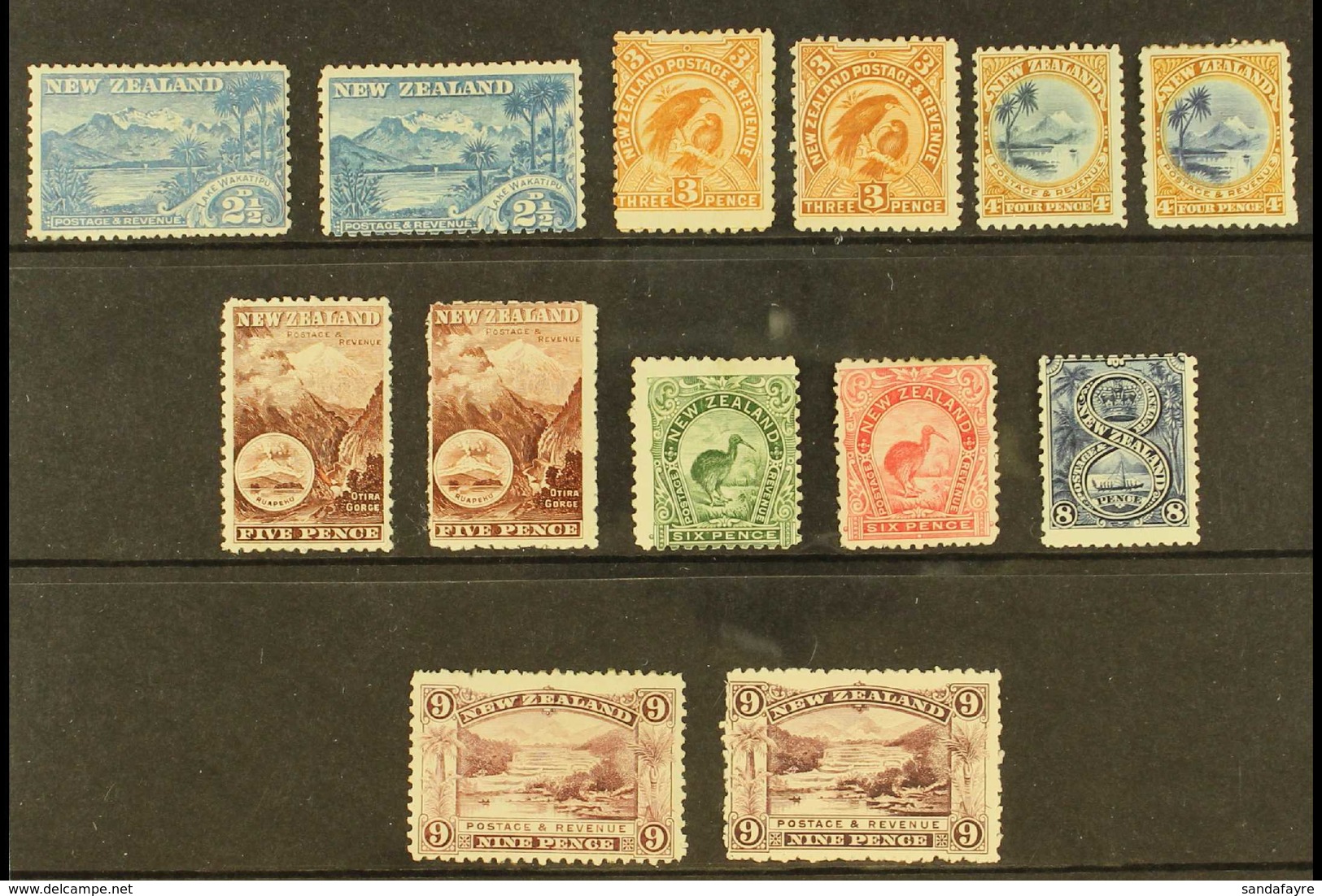 1899-1903 Pictorials Complete Set To 9d With Shades, SG 260/67, Mint, Inc 2½d (x2), 3d (x2), 4d (x2), 5d (x2) & 9d (x2)  - Other & Unclassified