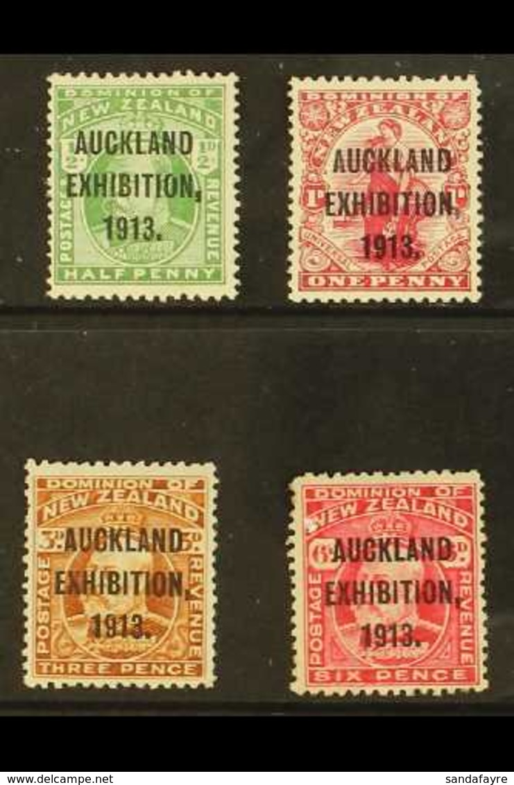 1913 "Auckland Exhibition" Overprints Complete Set, SG 412/415, Fine Mint. (4 Stamps) For More Images, Please Visit Http - Andere & Zonder Classificatie