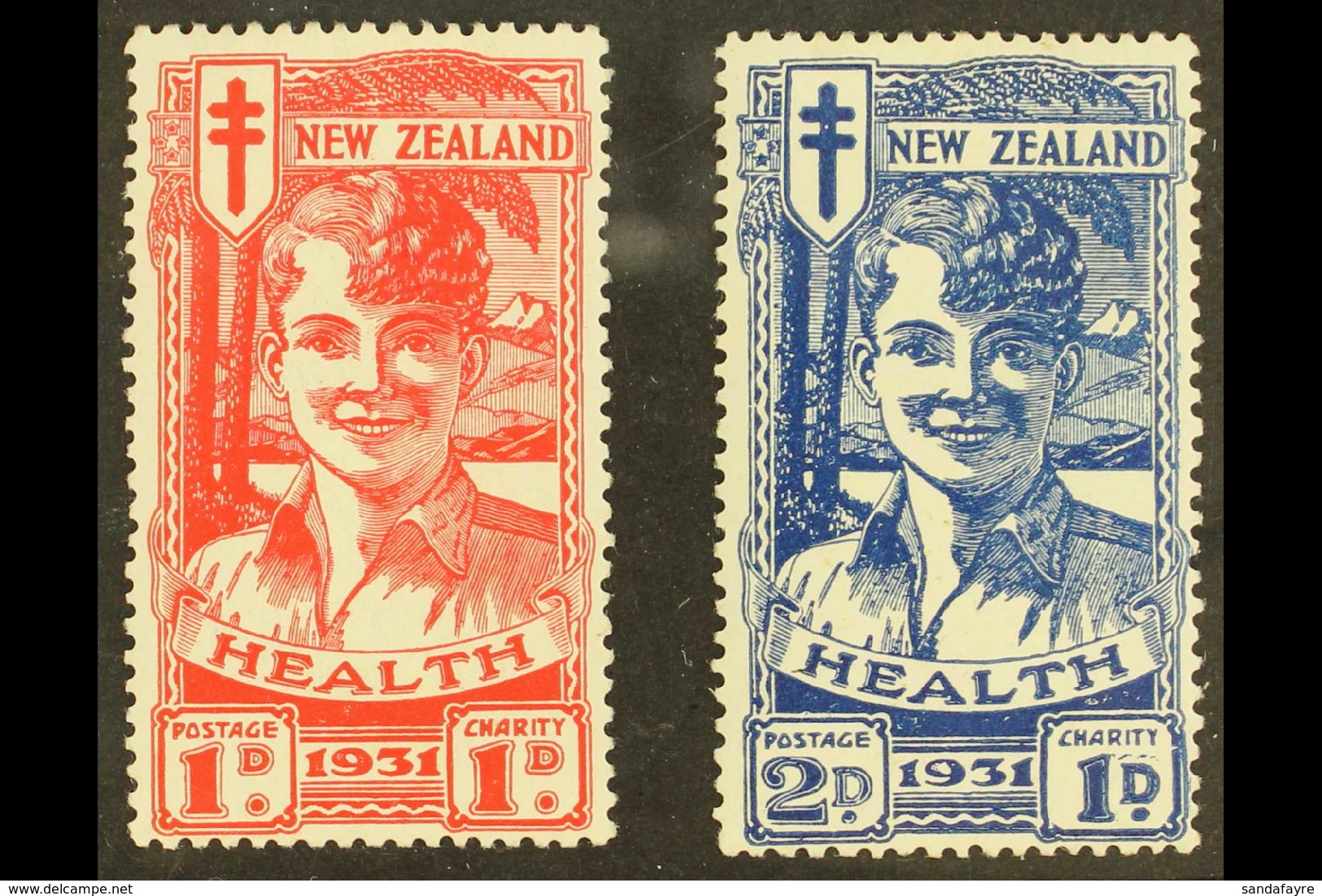 1931 "Smiling Boy" Complete Health Set, SG 546/547, Very Fine Mint. (2 Stamps) For More Images, Please Visit Http://www. - Andere & Zonder Classificatie