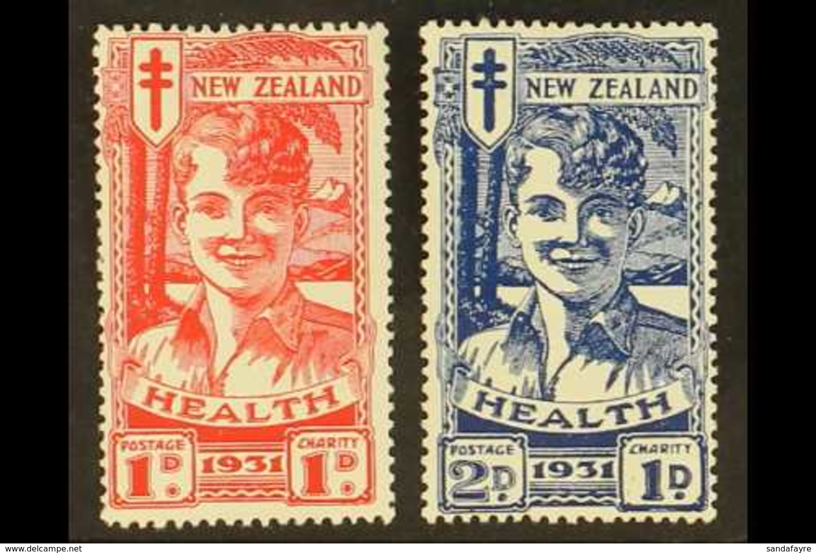 1931 Health Issue, "Smiling Boys" Set, SG 546/7, Fine Mint (2 Stamps). For More Images, Please Visit Http://www.sandafay - Andere & Zonder Classificatie