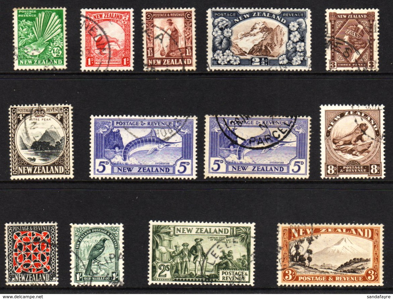 1935-36 Pictorials Fine Cds Used To 3s, Incl. 2½d, 5d Both Perfs, 1s, 2s Etc, Between SG 556/69. (13 Stamps) For More Im - Andere & Zonder Classificatie