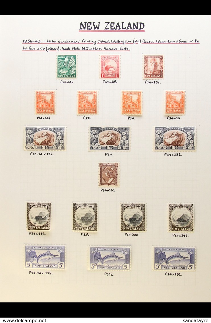 1936-1952 VERY FINE MINT COLLECTION Nicely Written Up On Album Pages. With 1936-42 Pictorial Definitives Set, Plus Virtu - Other & Unclassified