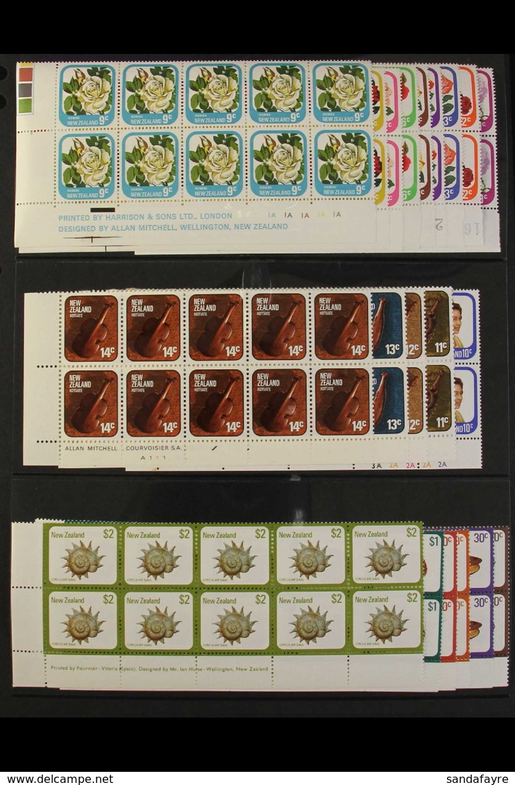 1975-6 1c To $2 Definitives In IMPRINT BLOCKS Of 10, SG 1086/1104, Never Hinged Mint (20 Blocks ). For More Images, Plea - Other & Unclassified