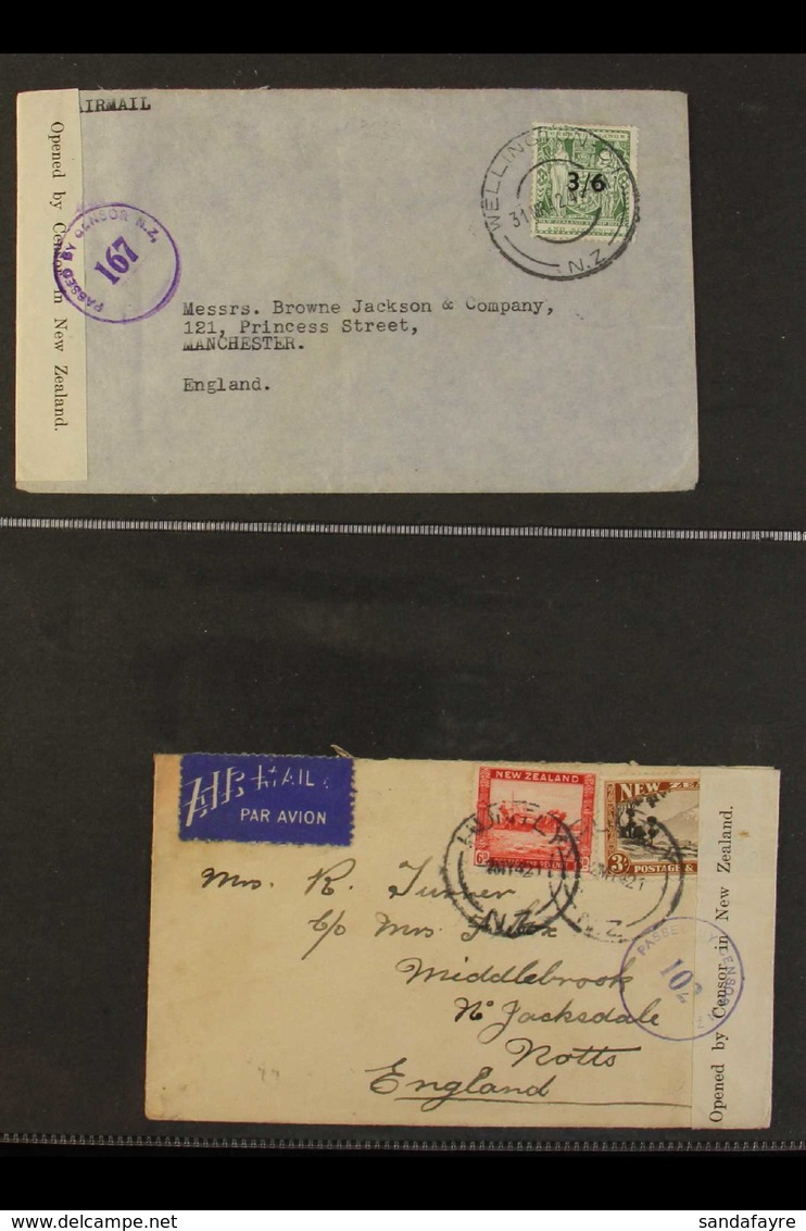 CENSOR COVERS 1939-42 WWII Group With Either Censor Markings Or Re-seal Tape, Few With Postal Fiscal Stamps In Franking, - Other & Unclassified