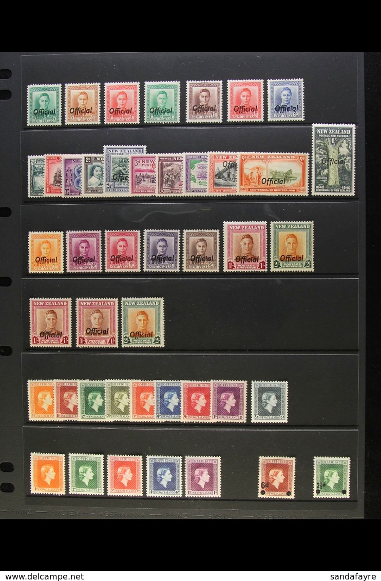 OFFICIALS 1938-61 COMPLETE FINE MINT COLLECTION With Some Additional Listed Varieties, Includes 1938-51 Set, 1940 Centen - Sonstige & Ohne Zuordnung
