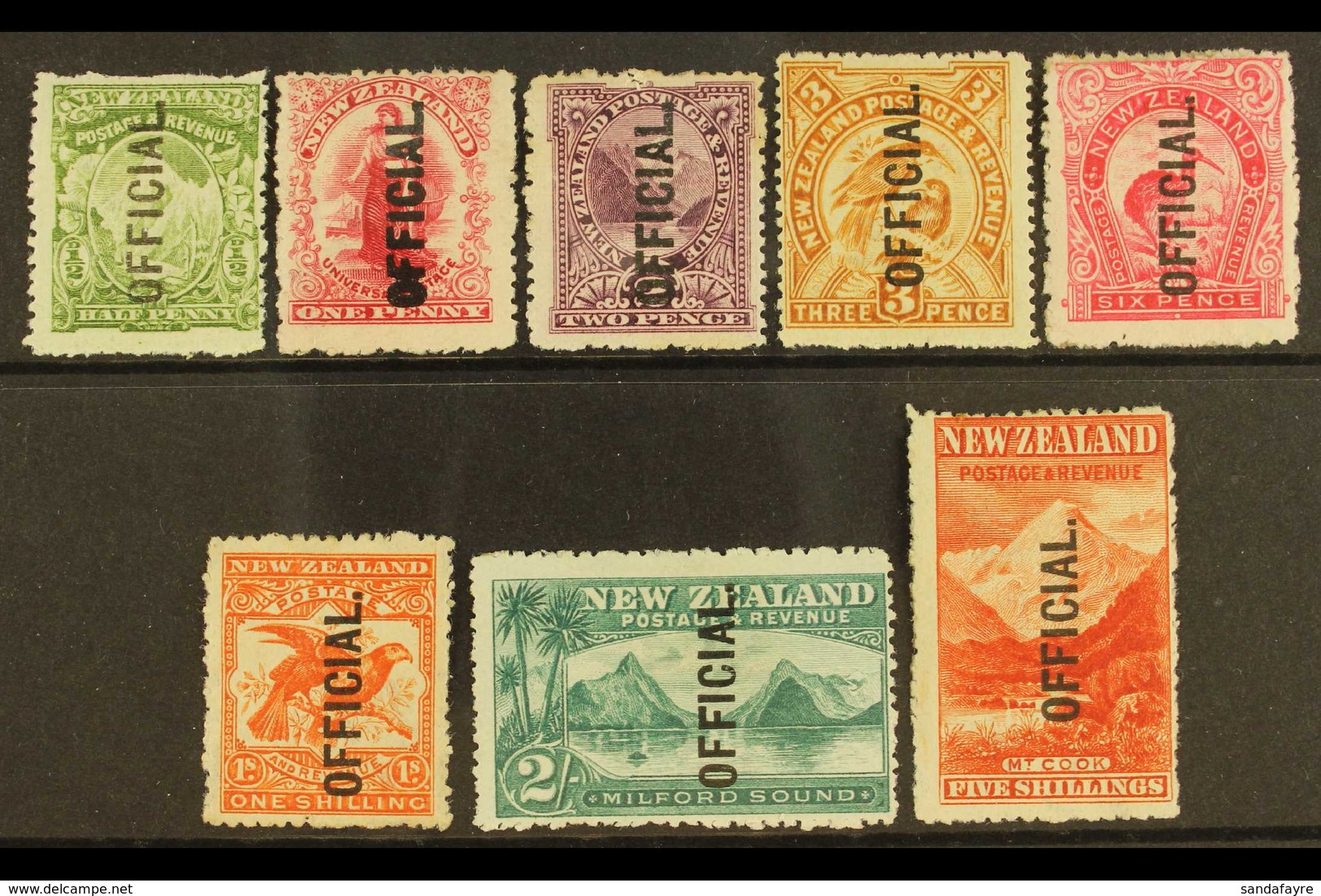 OFFICIALS 1907-11 Perf 14 Complete Basic Set From ½d To 5s, SG O59/O67, Mint, The 6d With Some Minor Toning To The Top P - Andere & Zonder Classificatie