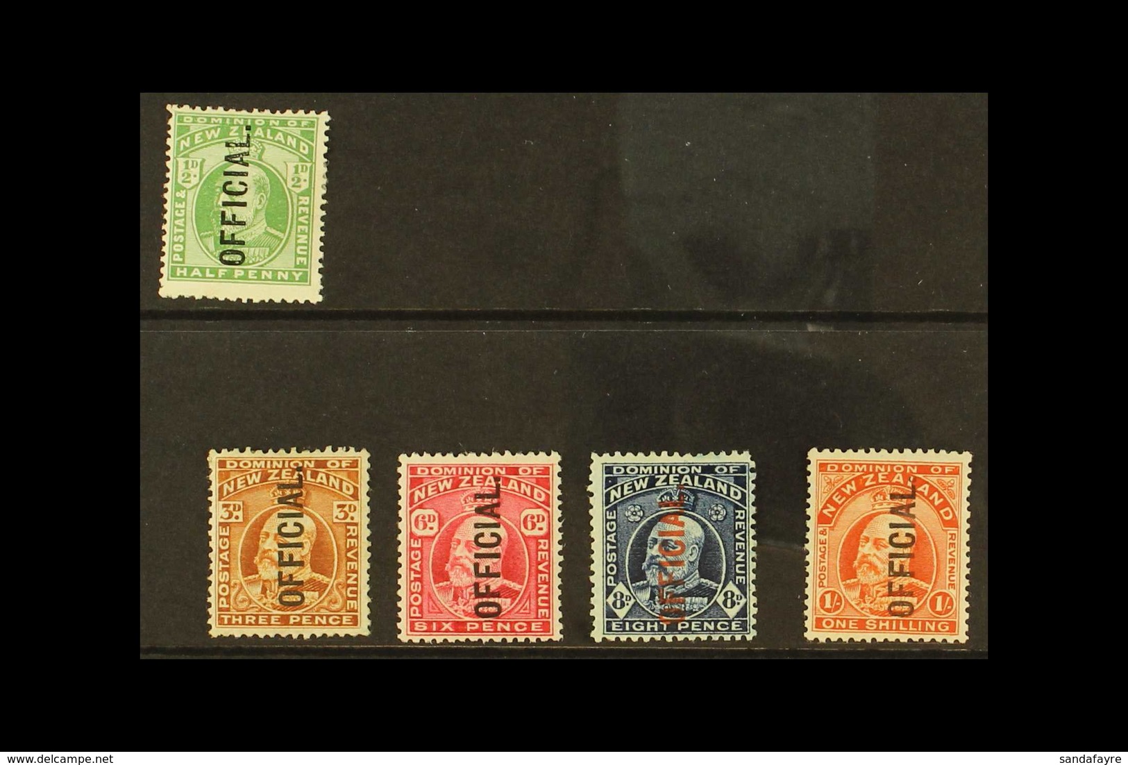 OFFICIALS 1910-16 KEVII ½d Yellow-green & 1910-16 Set Of 4, SG O73, O74/7, Very Fine Mint (5 Stamps). For More Images, P - Sonstige & Ohne Zuordnung