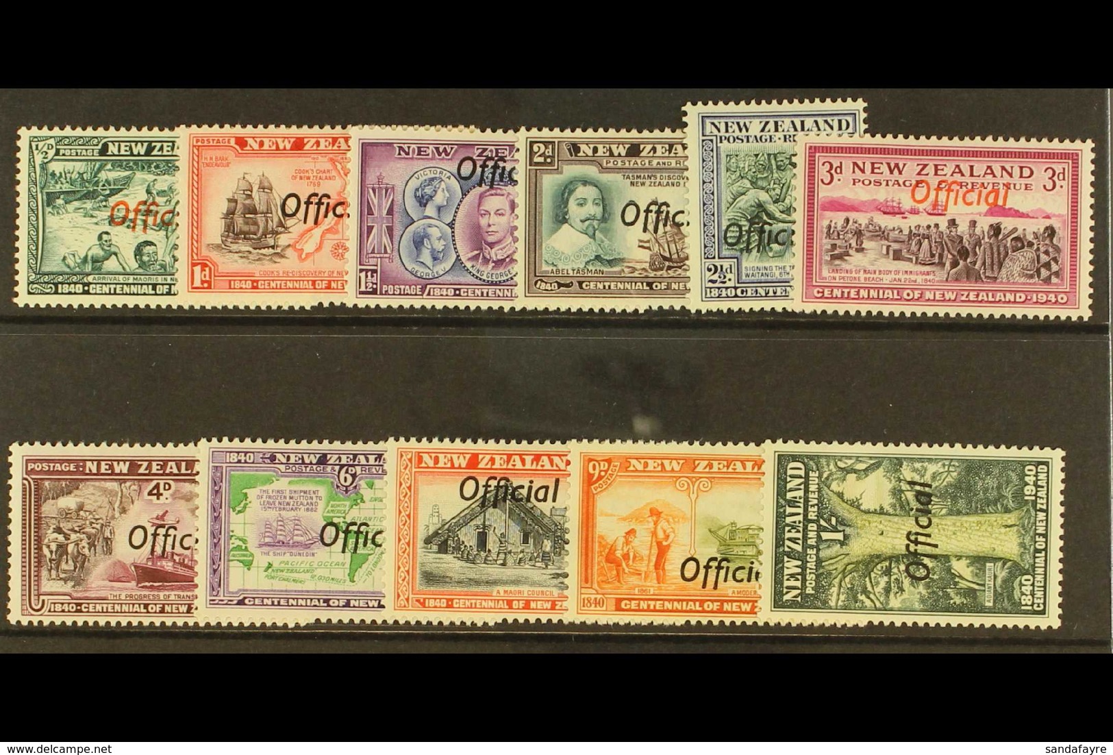 OFFICIALS 1940 Centennial Set, SG O141/51, Very Fine Mint (11 Stamps). For More Images, Please Visit Http://www.sandafay - Other & Unclassified