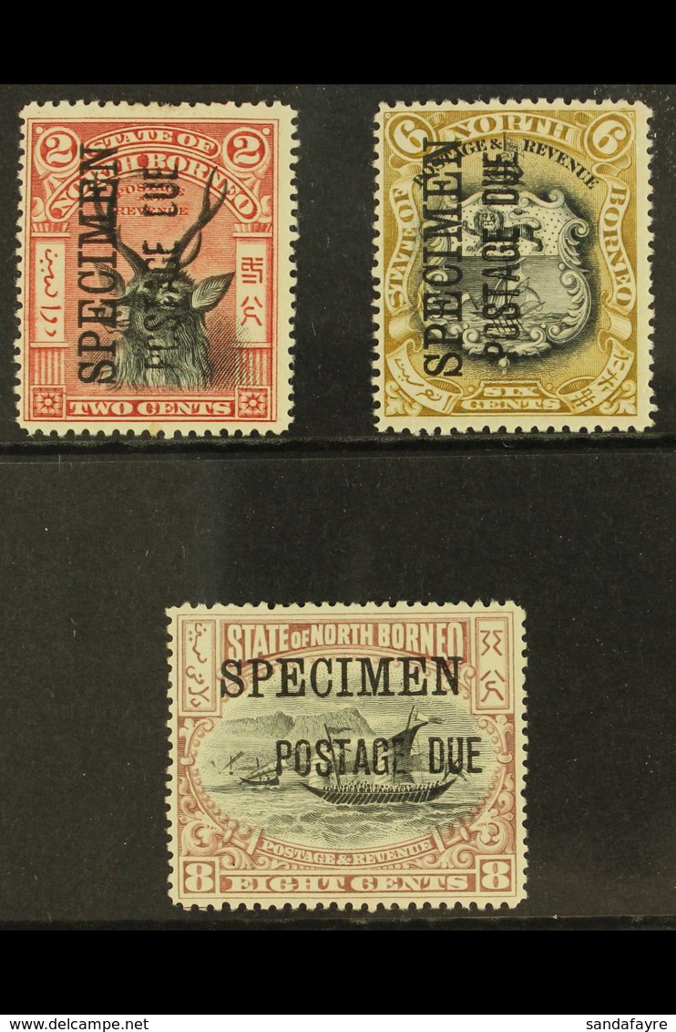 POSTAGE DUES 1897 - 99 2c, 6c And 8c Overpinted "Specimen", SG D12s, D18s, D19s, Very Fine And Fresh Mint. (3 Stamps) Fo - North Borneo (...-1963)