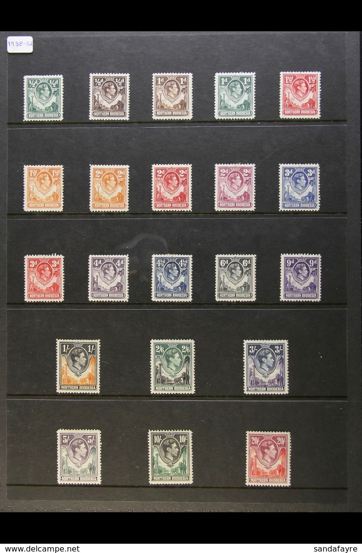 1938-52 KGVI Definitives Complete Set, SG 25/45, Very Fine Mint. (21 Stamps) For More Images, Please Visit Http://www.sa - Noord-Rhodesië (...-1963)