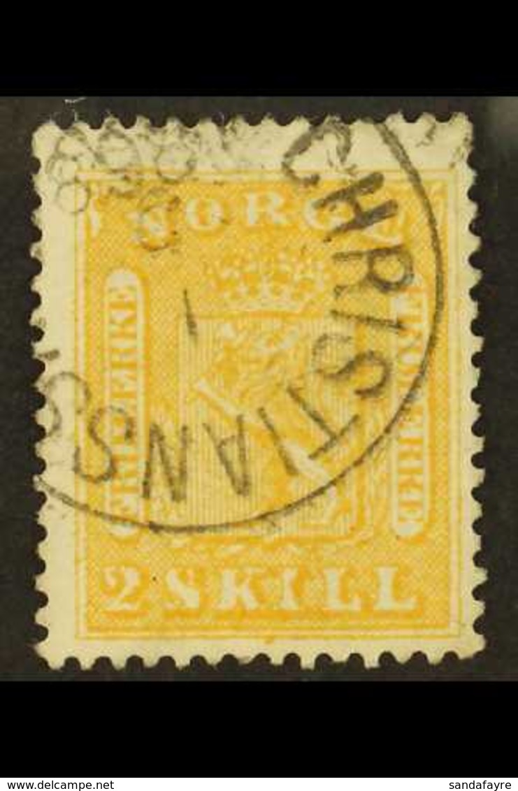 1863-7 2sk Yellow, Mi 6, Very Fine Used With C.d.s. Postmark. For More Images, Please Visit Http://www.sandafayre.com/it - Sonstige & Ohne Zuordnung