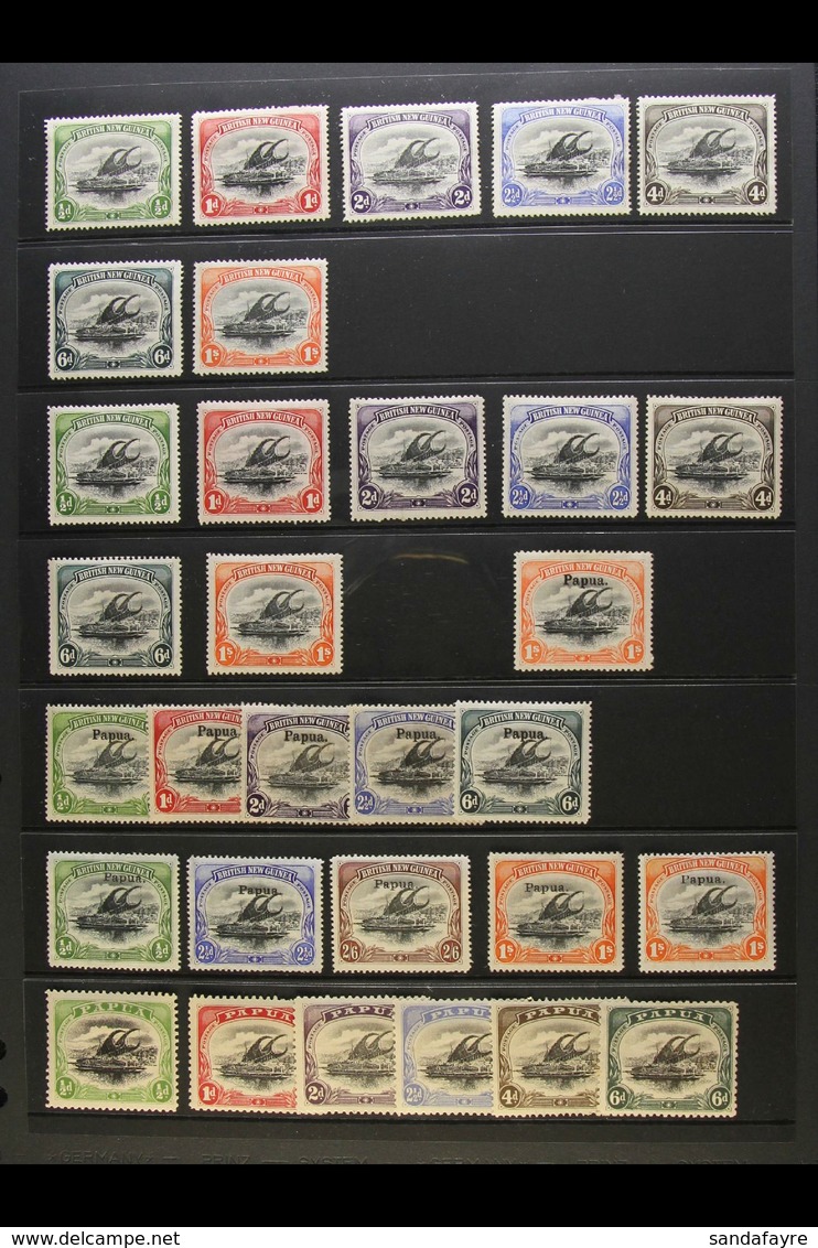 1901 - 1931 MINT LAKATOI  COLLECTION Fresh Mint Range With 1901 Wmk Mult Rosettes Wmk Horizontal Values To 1s Black And  - Papua New Guinea