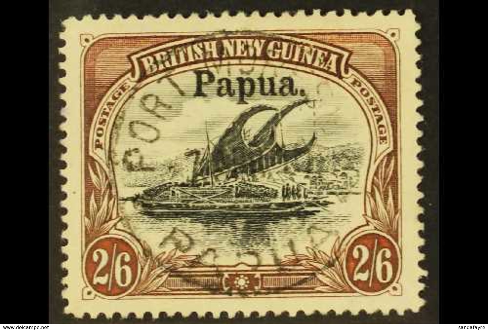 1906 2s6d Black & Brown "Papua" Opt'd, SG 20, Very Fine Cds Used For More Images, Please Visit Http://www.sandafayre.com - Papua Nuova Guinea