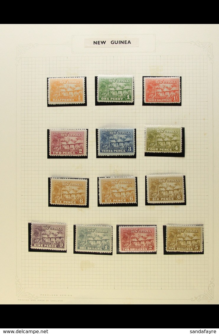 1925-1939 FINE MINT COLLECTION In Hingeless Mounts On Leaves, Inc 1925-27 Set To 5s Inc All Three 6d Shades, 1931 Air Op - Papoea-Nieuw-Guinea