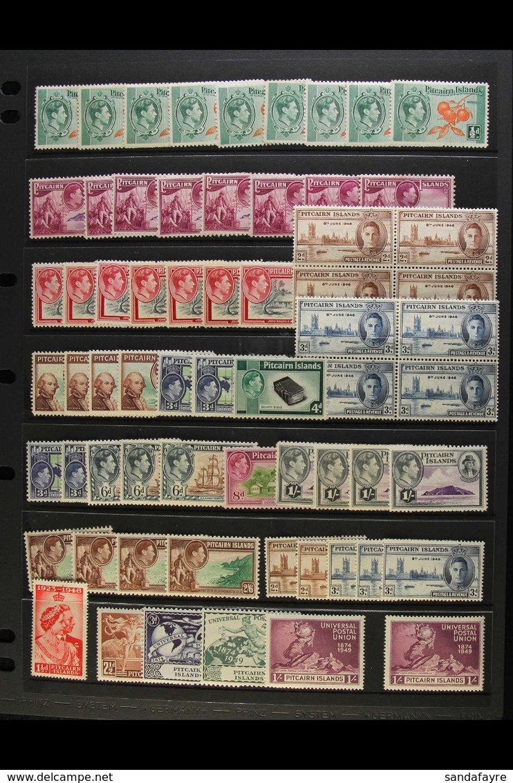 1940-52 KGVI ACCUMULATION A Duplicated Mint Range That Includes The 1940-51 Pictorial Definitive Set & 1949 UPU Set. (60 - Pitcairneilanden