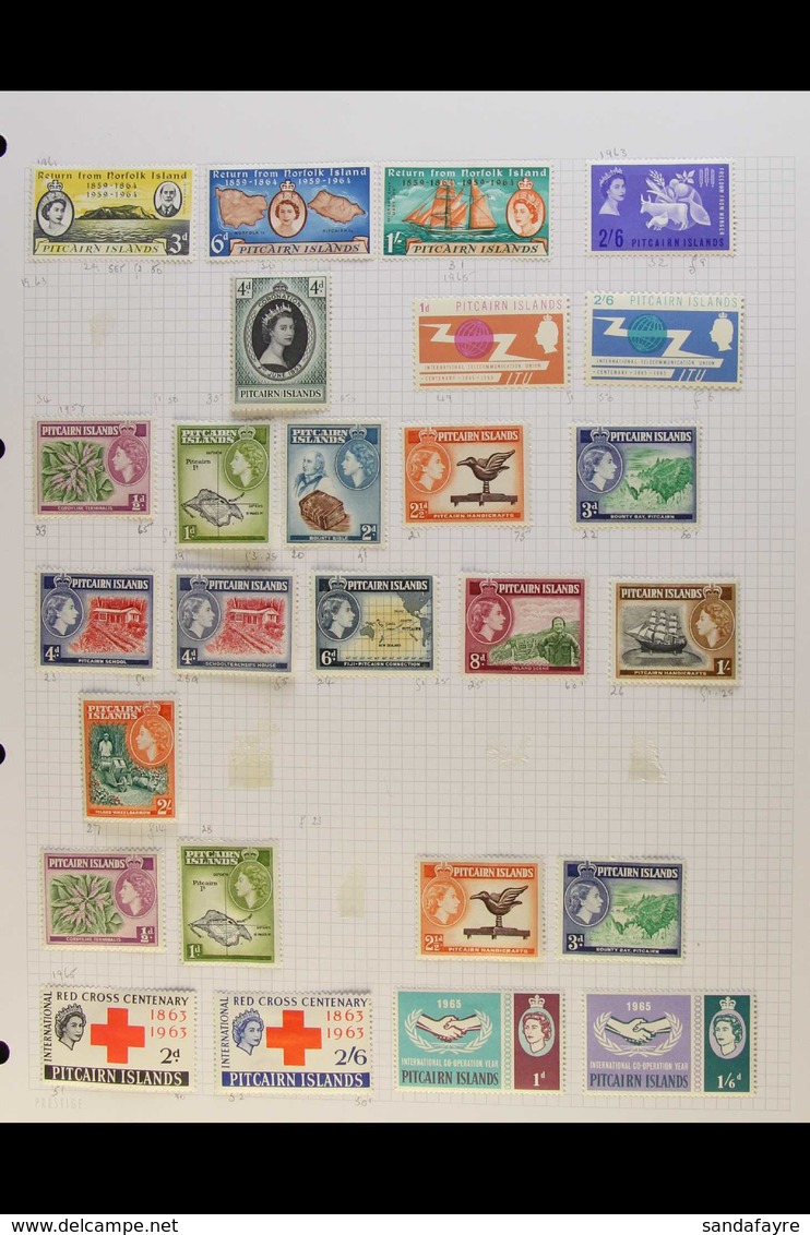 1953-1996 FINE MINT COLLECTION Presented On Album Pages With A Plethora Of Complete Commemorative Sets (340+ Stamps) For - Pitcairn Islands