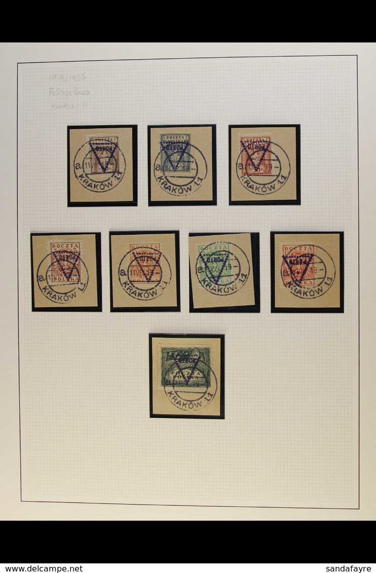 LOCAL PROVISIONAL "PORTO" HANDSTAMPS POSTAGE DUES 1919 All Different Collection In Hingeless Mounts On Leaves, Inc Przem - Autres & Non Classés