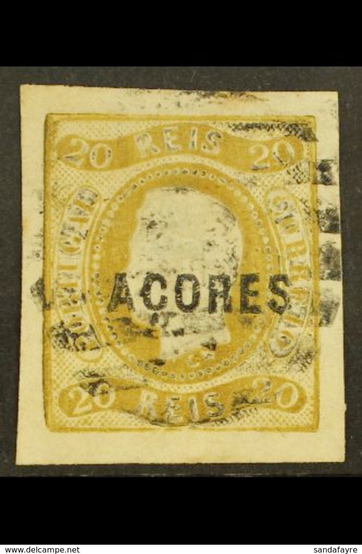 AZORES 1868-70 20r Bistre Imperf With 4 Large Margins, SG 3, Very Fine Used For More Images, Please Visit Http://www.san - Sonstige & Ohne Zuordnung