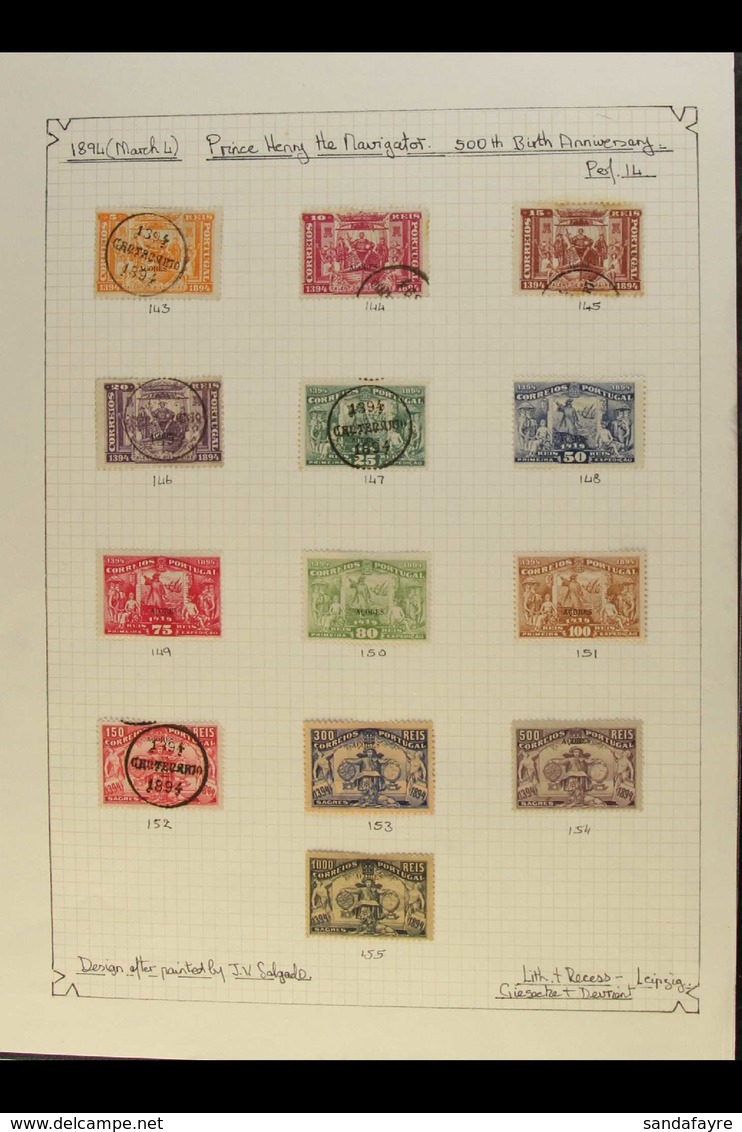 AZORES 1868-1931 POWERFUL ALL DIFFERENT MINT AND USED COLLECTION Nicely Written Up In An Album. With 1868-70 (curved Lab - Other & Unclassified