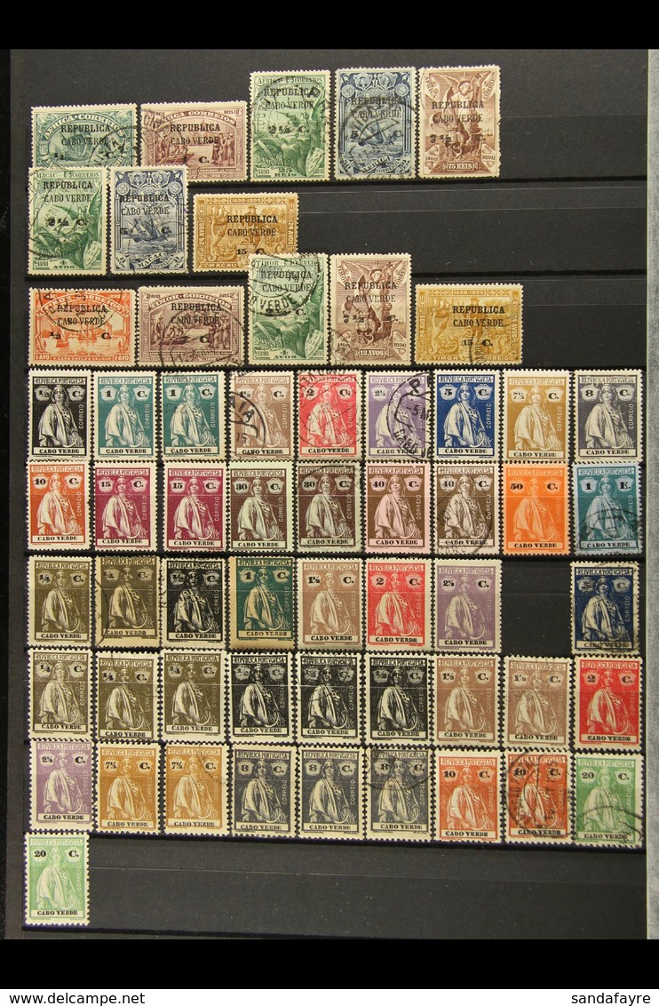 CAPE VERDE 1913-1973 COLLECTION On Stock Pages, Mint Or Used (often Both) Stamps, Inc 1914-16 Ceres Most Vals To 1E & 19 - Other & Unclassified