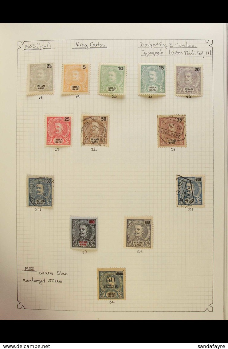 MOZAMBIQUE - DISTRICTS 1893-1921 All Different Mint, Unused And Used Collection In An Album. With INHAMBANE Including 18 - Sonstige & Ohne Zuordnung