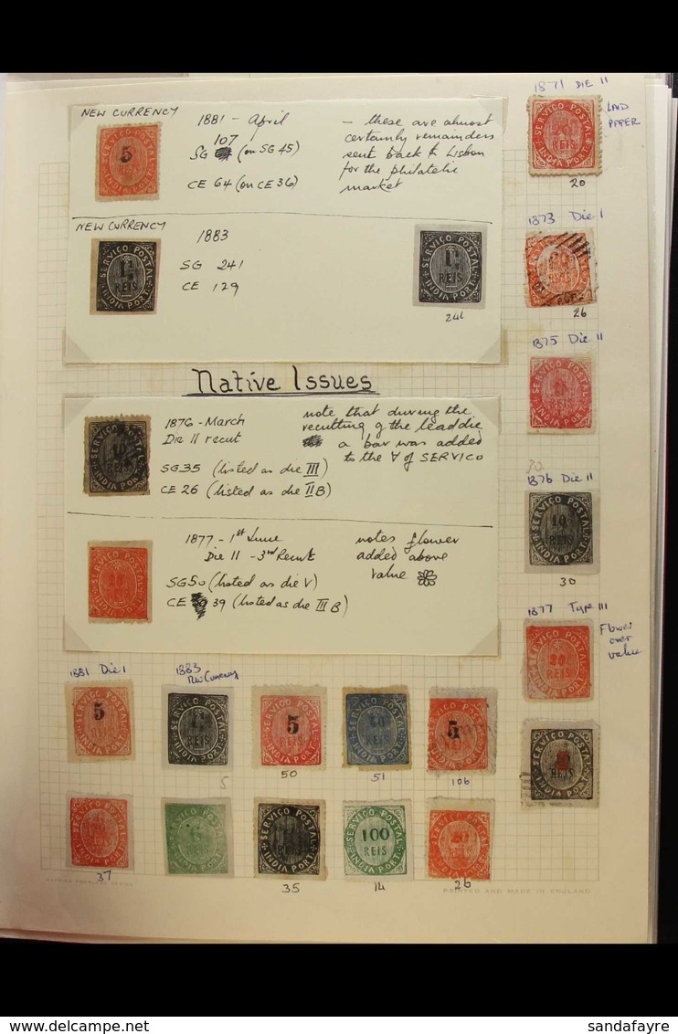 PORTUGUESE INDIA 1871-1960 POWERFUL ALL DIFFERENT MINT, UNUSED AND USED COLLECTION In An Album. With 1871-1883 Range Of  - Andere & Zonder Classificatie