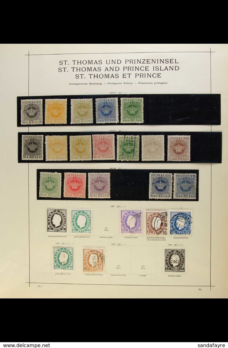 SAO TOME ET PRINCIPE 1875-1922 Clean Old Time Mint And Used Collection On Printed Album Pages, Includes An Attractive Ra - Other & Unclassified