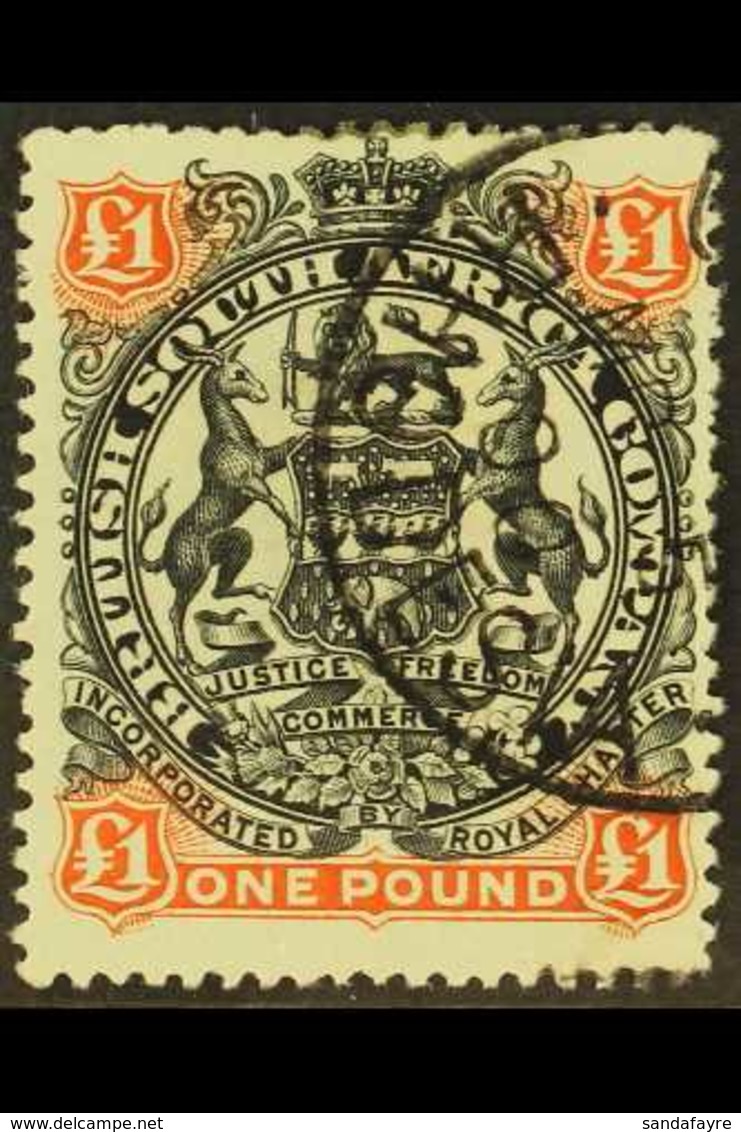 1897 £1 Black And Brown Red On Green, SG 73, Fine Used. For More Images, Please Visit Http://www.sandafayre.com/itemdeta - Other & Unclassified