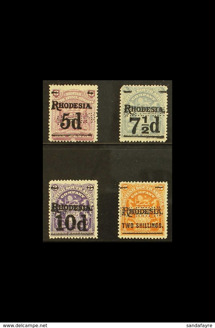 1909 Surcharge Set, Perforated "Specimen", SG 114s/118s, Very Fine Mint. (4 Stamps) For More Images, Please Visit Http:/ - Other & Unclassified