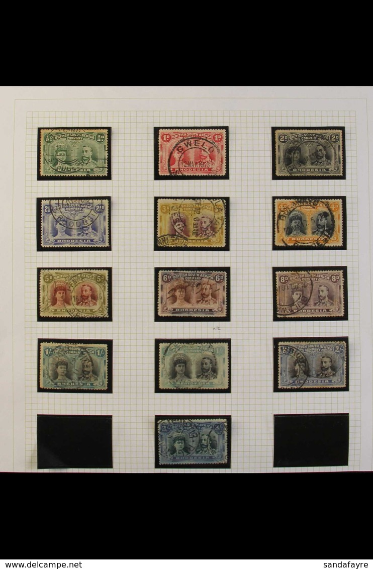 1910-13 DOUBLE HEADS USED RANGE - ½d To 2s (no 10d) Plus 3s Value, All Perf. 14, Includes Two Shades Of 1s, The 6d Pen C - Other & Unclassified