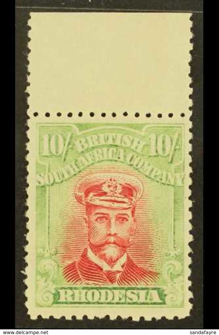 1922 10s Carmine And Yellow Green, Head Die III, Perf 14, Admiral, SG 310, Superb Marginal NHM. For More Images, Please  - Andere & Zonder Classificatie