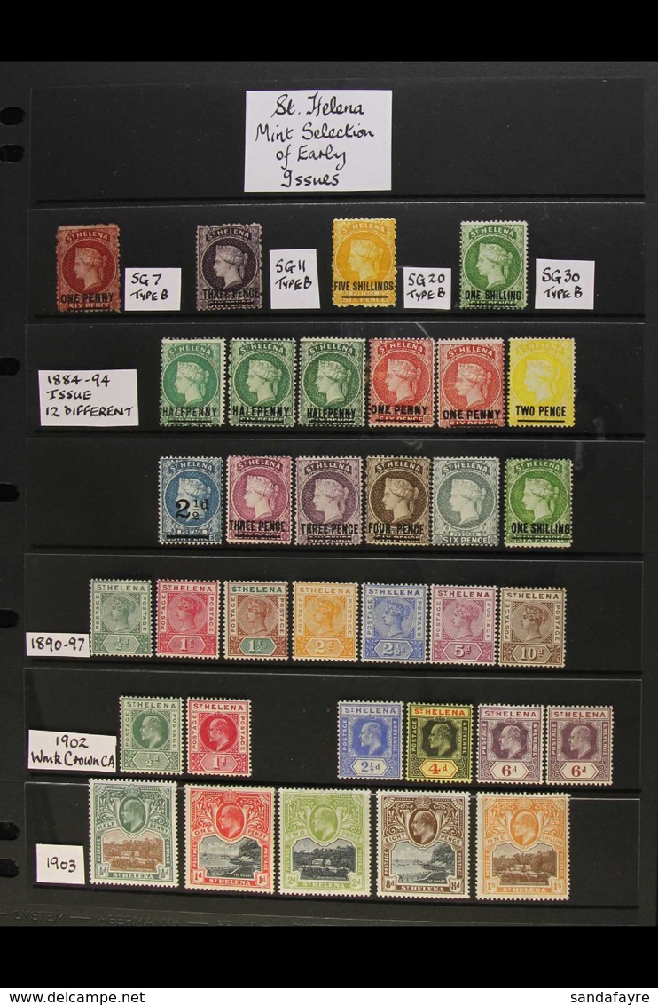 1864 -1903 EARLY MINT SELECTION Beautifully Presented On A Stock Card, Including 1864-80 Values, SG 7, 11, 20, 30, Then  - Sint-Helena