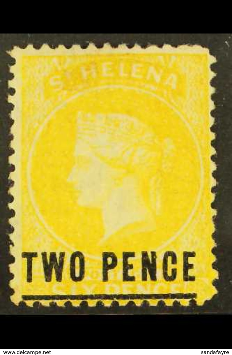 1864-80 2d Yellow With Type C Surcharge, Perf 12½, SG 10, Fine Mint With Lovely Fresh Colour.  For More Images, Please V - St. Helena