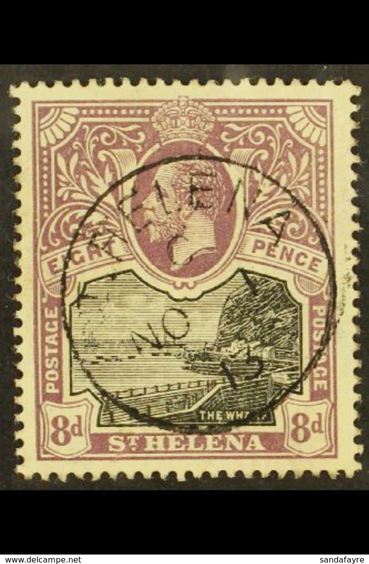 1912-16 8d Black & Dull Purple, SG 78, Very Fine Used. For More Images, Please Visit Http://www.sandafayre.com/itemdetai - St. Helena