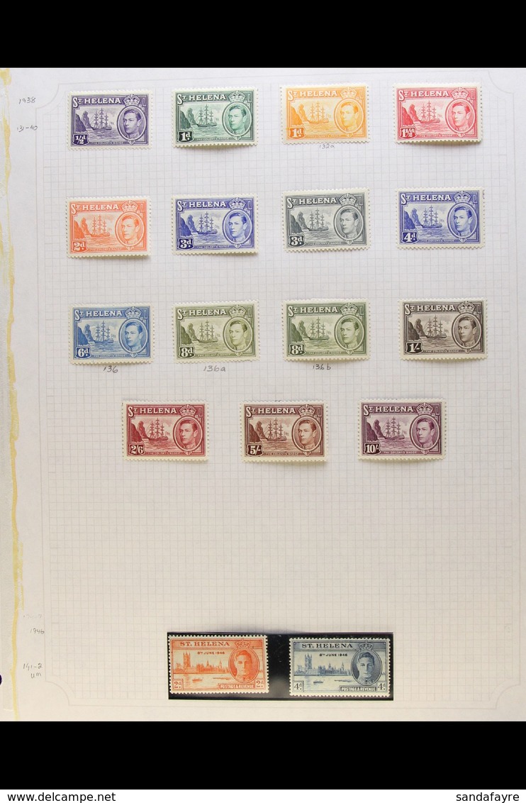 1937-90 COLLECTION With KGVI Complete Incl. 1938-44 Set With Both 8d Shades Mint, 1953-59 Set Mint, Then Never Hinged Mi - St. Helena