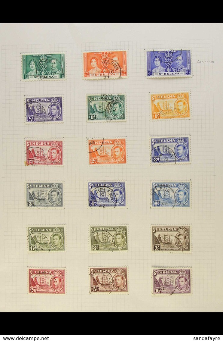 1937-98 VERY FINE USED COLLECTION An Attractive All Different Collection On Album Pages, Includes 1938-44 Complete Defin - Sint-Helena