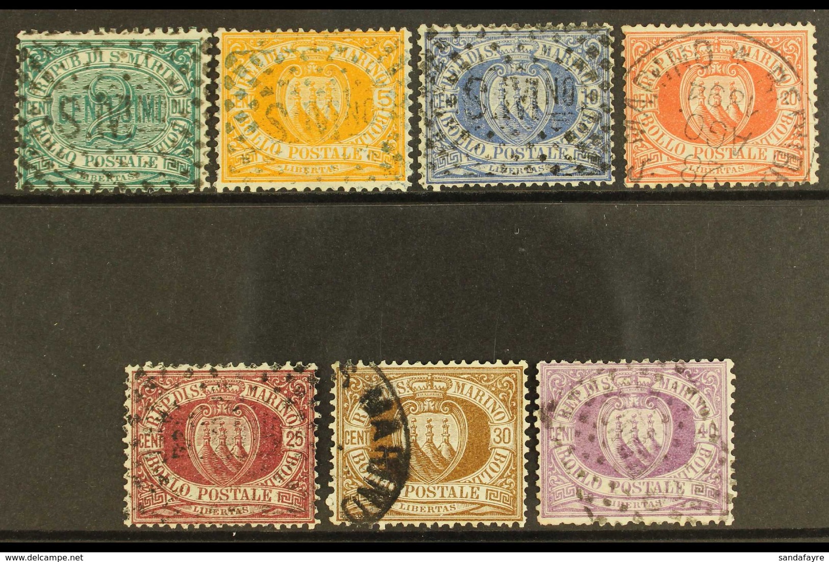 1877 Complete Set To 40c, Sass S1, Very Fine And Fresh Used, All With Good Perforations. (7 Stamps) For More Images, Ple - Andere & Zonder Classificatie