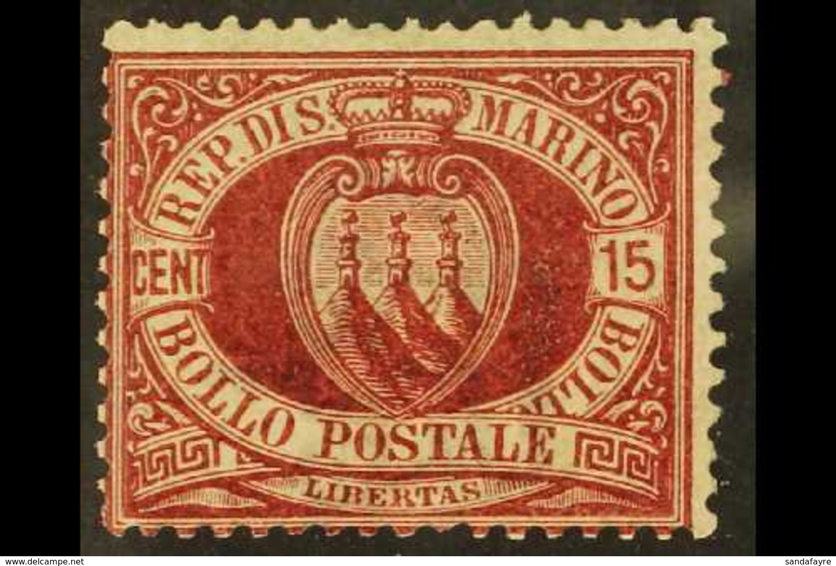 1892-94 15c Lake, SG 21, Sass 15, Never Hinged Mint For More Images, Please Visit Http://www.sandafayre.com/itemdetails. - Andere & Zonder Classificatie