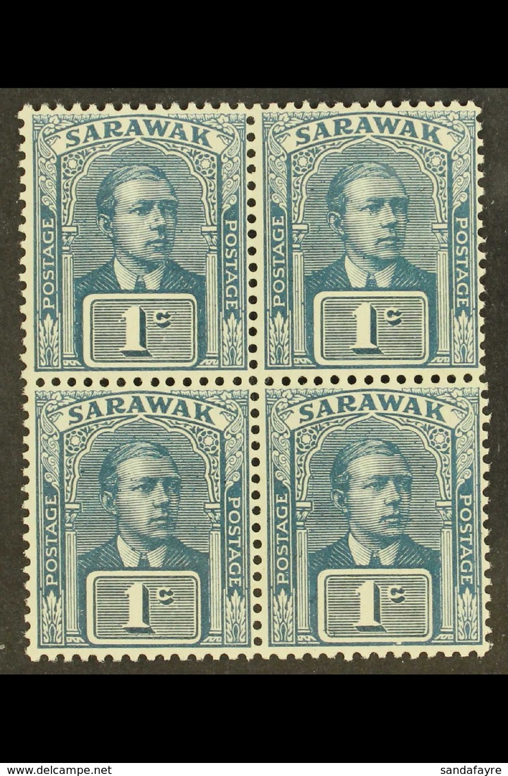 1918 1c Slate Blue And Slate, Unissued Colour,  SG 62, Very Fine NHM Block Of Four.  For More Images, Please Visit Http: - Sarawak (...-1963)
