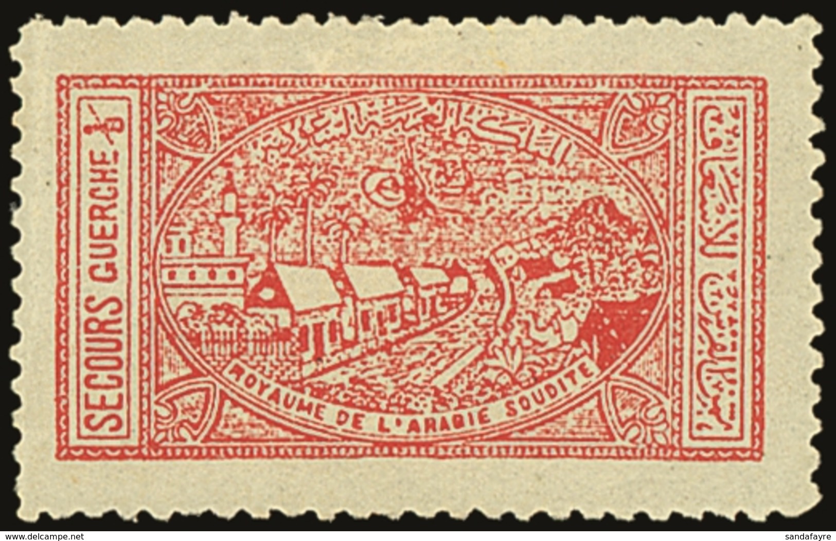 1936 CHARITY TAX 1/8g Scarlet Medical Aid Society, SG 345, Very Fine Mint, Well Centered And An Attractive Stamp. For Mo - Saudi Arabia