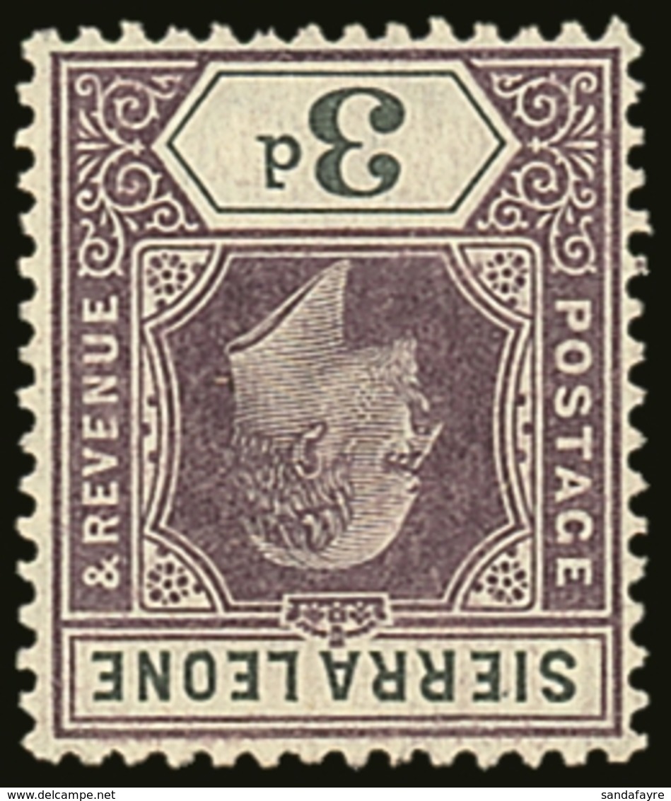 1904-05 3d Dull Purple And Grey With WATERMARK INVERTED, SG 91w, Never Hinged Mint. For More Images, Please Visit Http:/ - Sierra Leone (...-1960)