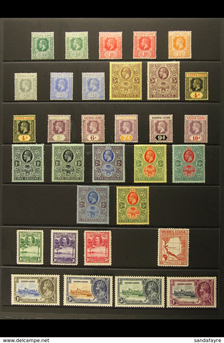 1912-52 MINT ONLY COLLECTION Presented On Stock Pages. Includes 1912-21 Range With Most Values To 10s (this With Light G - Sierra Leone (...-1960)