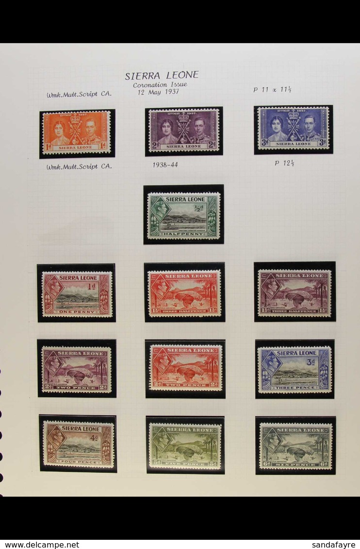 1937-49 KGVI FINE MINT COLLECTION Complete Basic Run Of KGVI Issues, SG 185/208, Fine Mint (27 Stamps). For More Images, - Sierra Leone (...-1960)